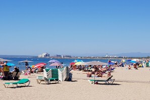 Vlak bij het strand
