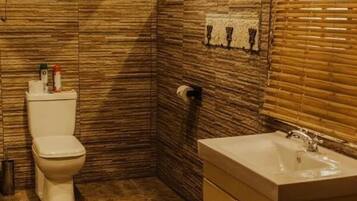 Deluxe Room | Bathroom | Towels, soap, toilet paper