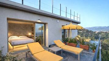 Chambre Standard Double ou avec lits jumeaux, terrasse, vue vallée | Terrasse/Patio