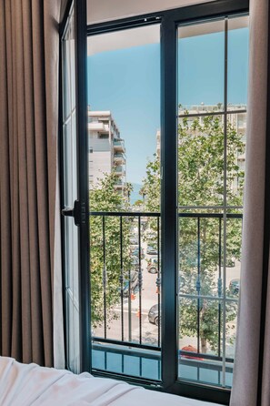 Vue sur la ville depuis lâhĂ©bergement