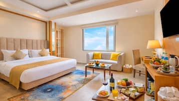 Premium bedding, minibar, soundproofing, iron/ironing board