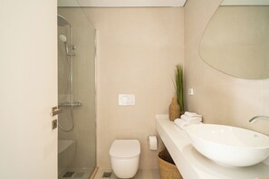 Standard Double Room, Balcony, City View | Bathroom | Shower, rainfall showerhead, eco-friendly toiletries, hair dryer