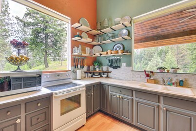 Rustic & Modern Home w/ Forest Views in Newport!