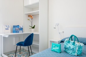 Desk, free WiFi, bed sheets