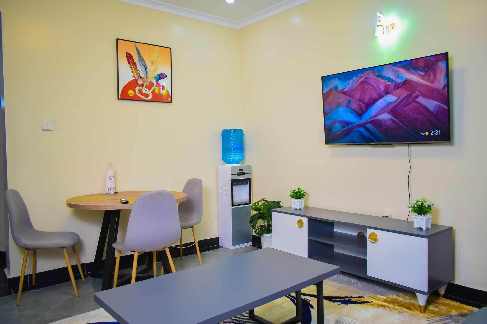 Classic Apartment, City View | Living area | 24-inch Smart TV with digital channels