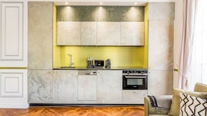 Appartement, balcon, vue ville | Cuisine privée