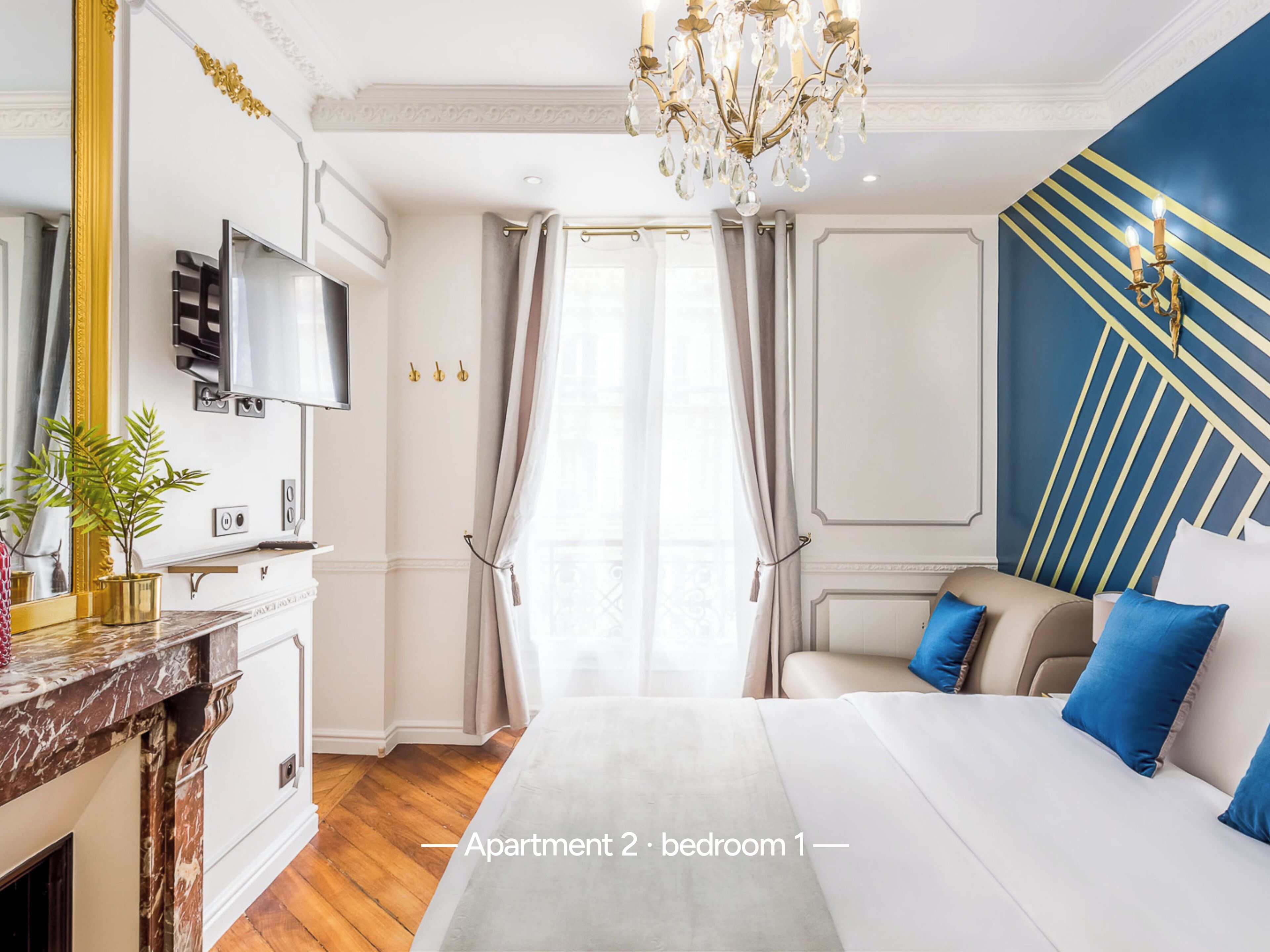 Appartement, uitzicht op de stad | Hypoallergeen beddengoed, pillowtop-bedden, een kluis op de kamer