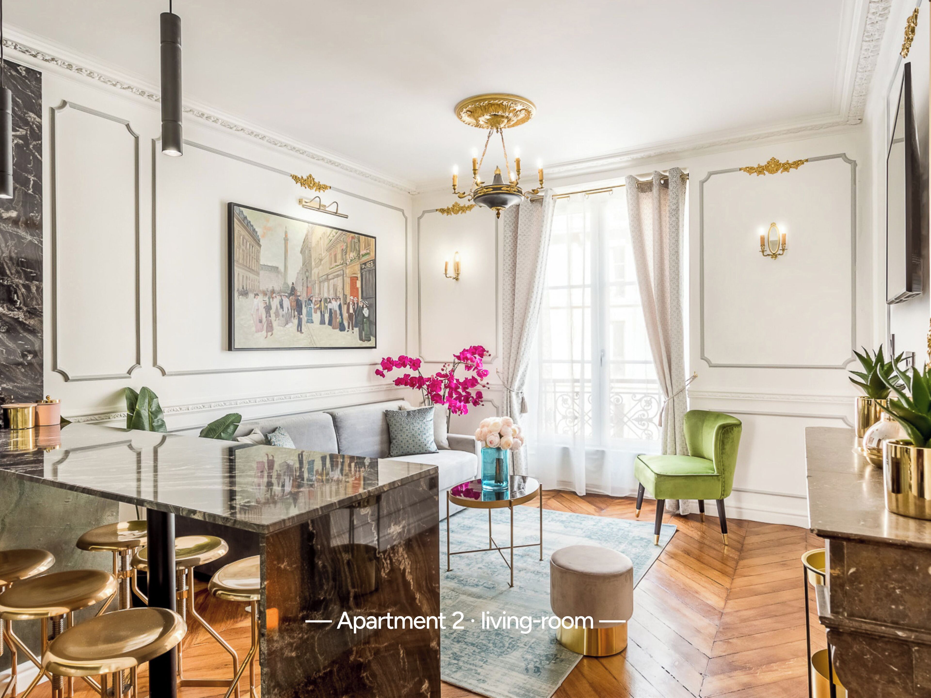 Appartement, uitzicht op de stad | Woonruimte | Een kantoor