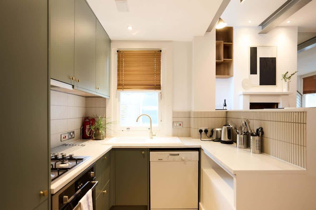 Fridge, oven, dishwasher, electric kettle
