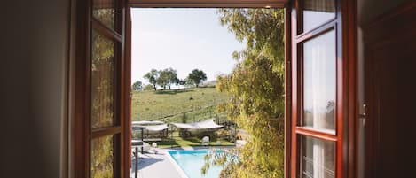 Double or Twin Room, Pool View | Bed sheets