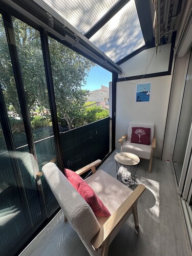 Fabulous 2-room apartment - avenue de la Méditerranée -clim- wifi- parking space