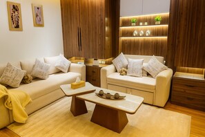Smart TV, fireplace - Nyoum New Cairo - نيوم القاهرة الجديدة (New Cairo)