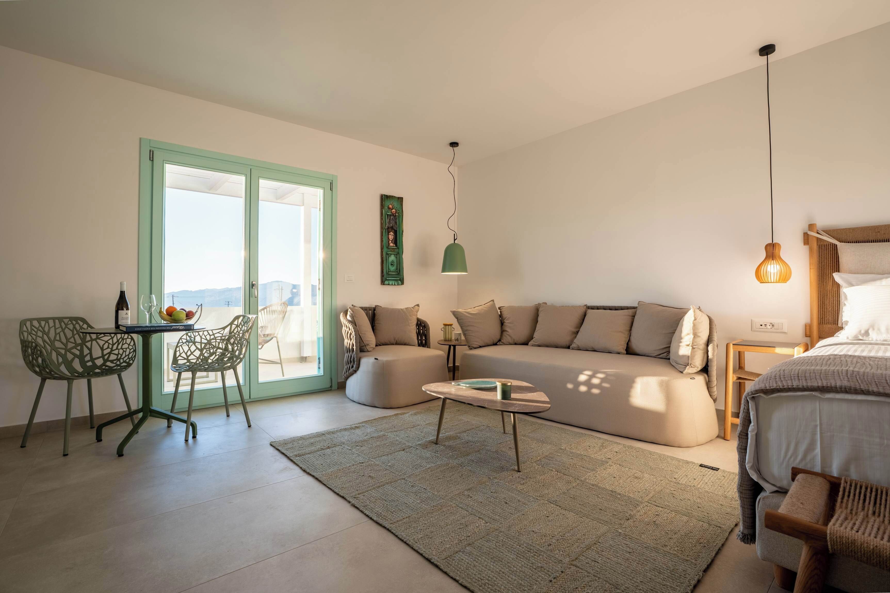 Appartement, 1 chambre, balcon, vue mer | Coin séjour