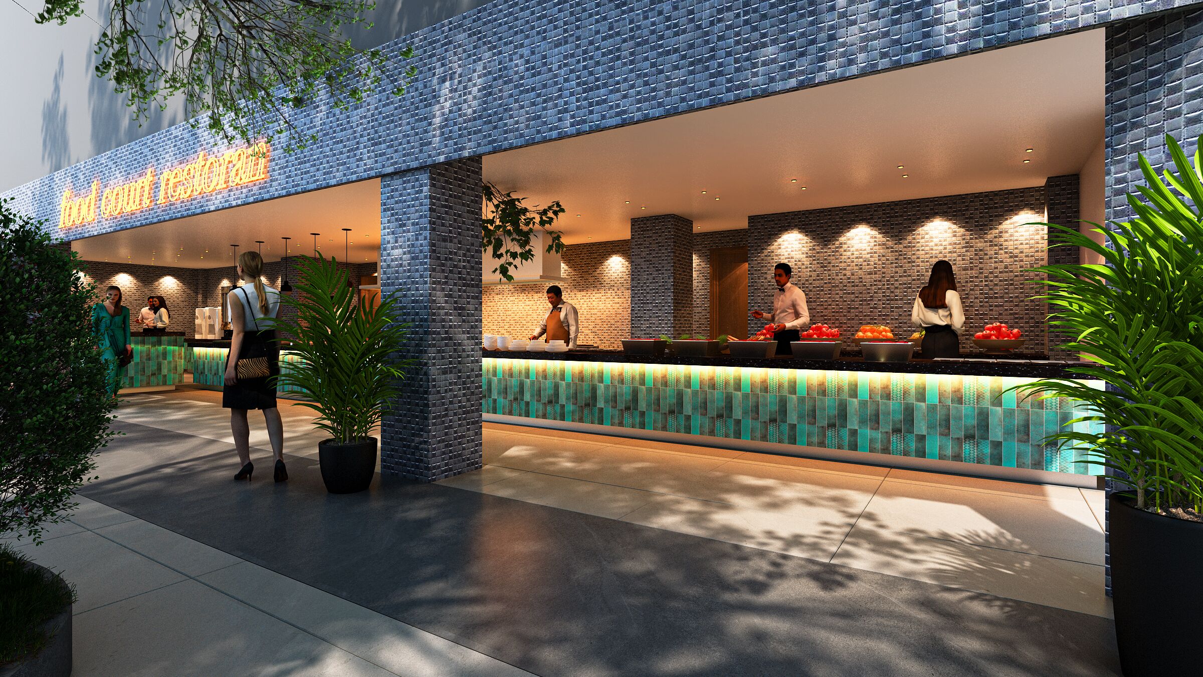 تقديم الإفطار والغداء والعشاء