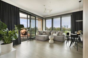 Deluxe appartement, uitzicht op haven | Gratis wifi