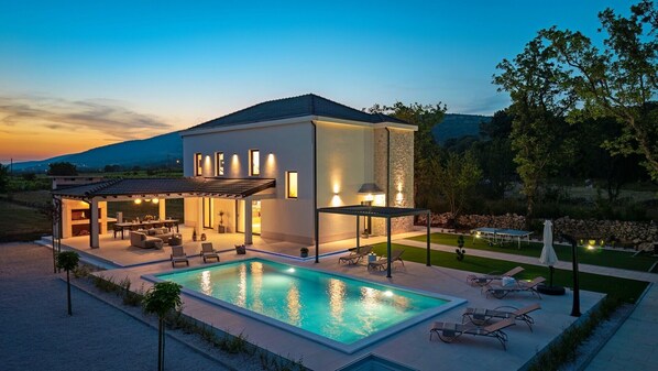 A heated pool
