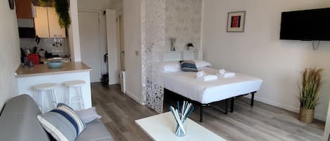 Studio, 1 Double Bed, Mountain View | Living area