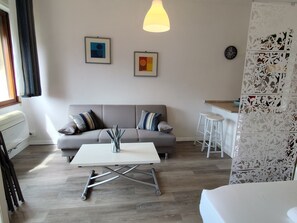 Studio, 1 Double Bed, Mountain View | Living area | 43-inch Smart TV with digital channels