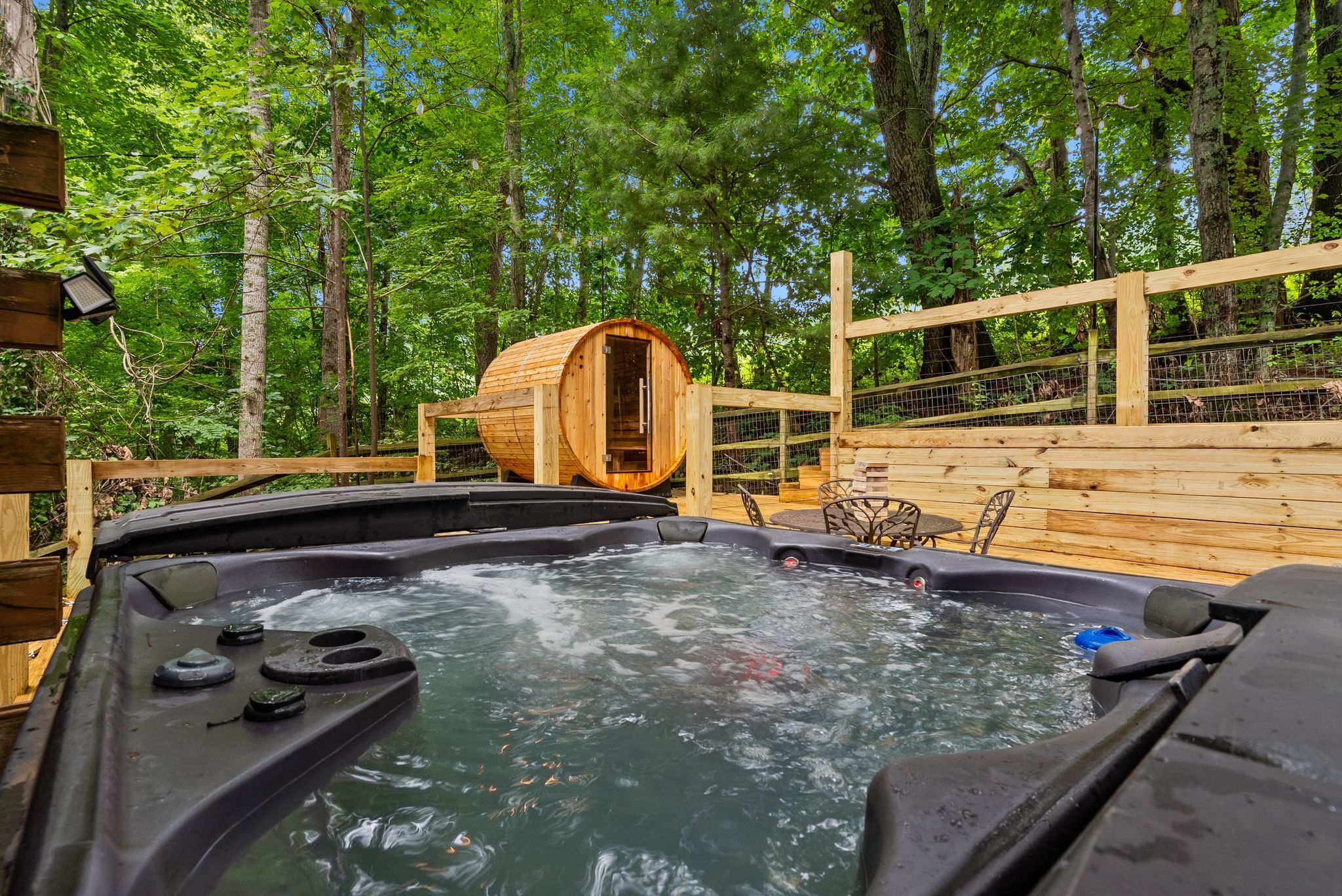 Outdoor spa tub