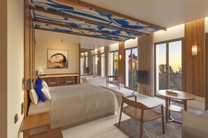 Minibar, blackout curtains, iron/ironing board, free WiFi