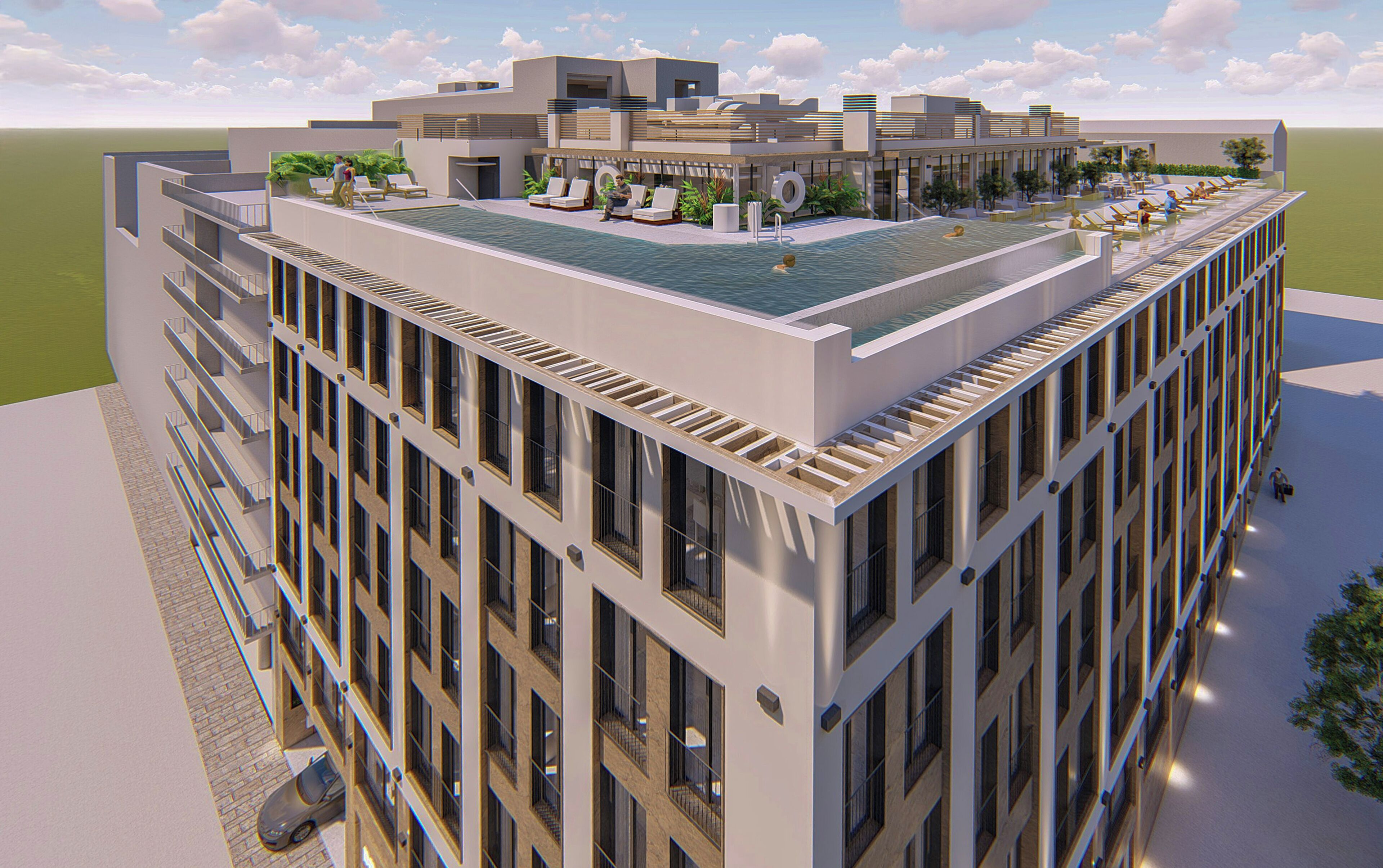 Vista frontal de la propiedad