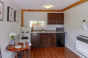 Microwave, oven, stovetop, coffee/tea maker