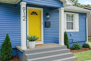 Exterior detail - Charming Yellow Door House | Steps from OU (Norman)
