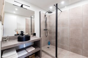 Shower, hair dryer, towels - GEOFFREY By Terry's Homes (Cannes)