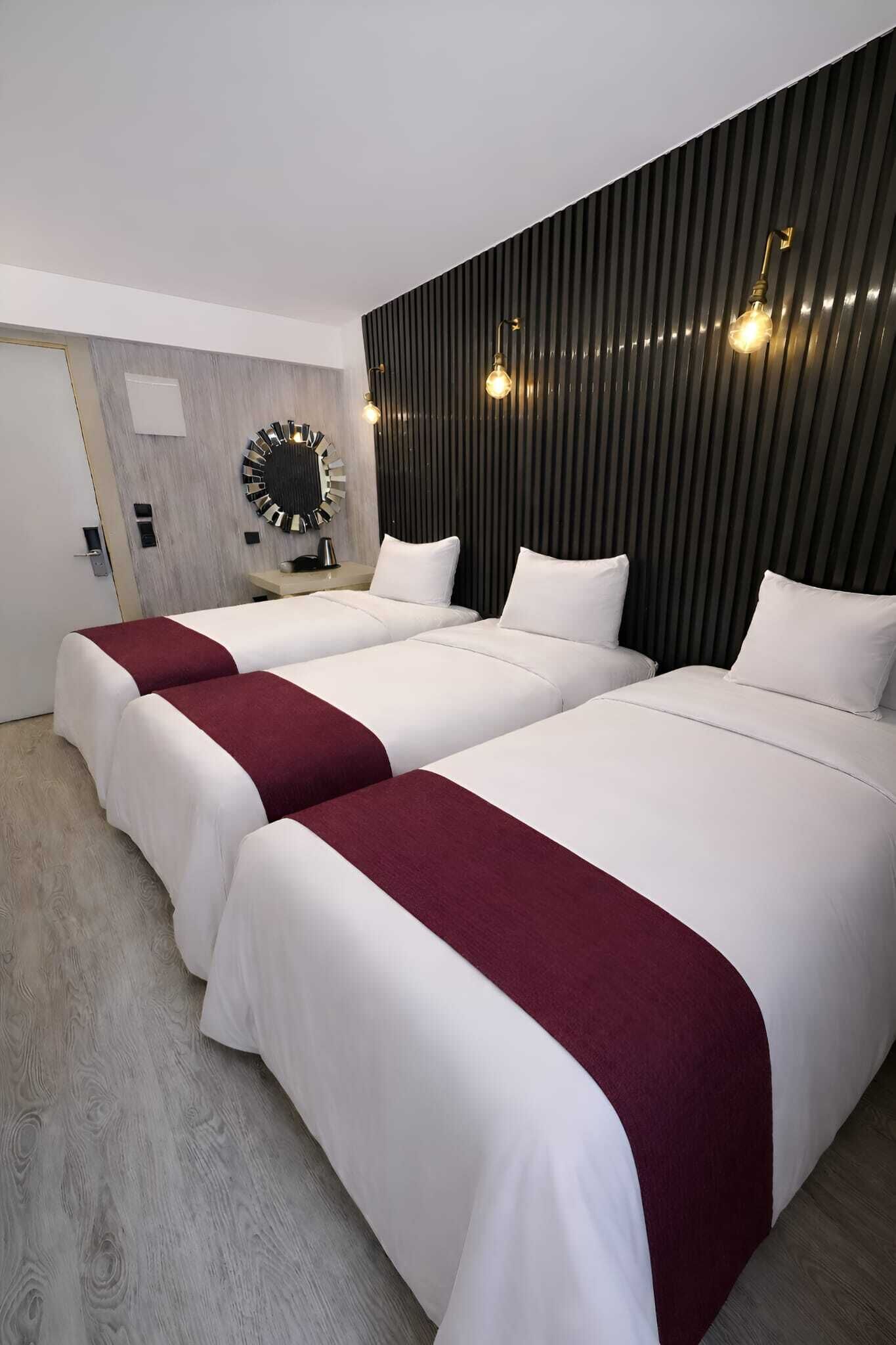 Dreibettzimmer, 3 Einzelbetten, Balkon