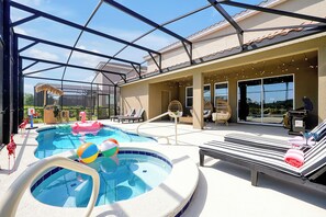 Piscina externa, piscina aquecida