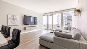 Smart TV, fireplace