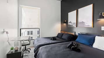 2 bedrooms, iron/ironing board, travel crib, WiFi