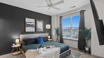 3 bedrooms, iron/ironing board, travel cot, WiFi