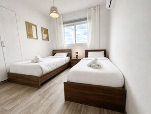 Apartment, 2 Bedrooms, Kitchen, City View | Premium bedding, iron/ironing board, free WiFi, bed sheets - Olympus Stylish 2-BR Apt in Larnaca (Larnaca)