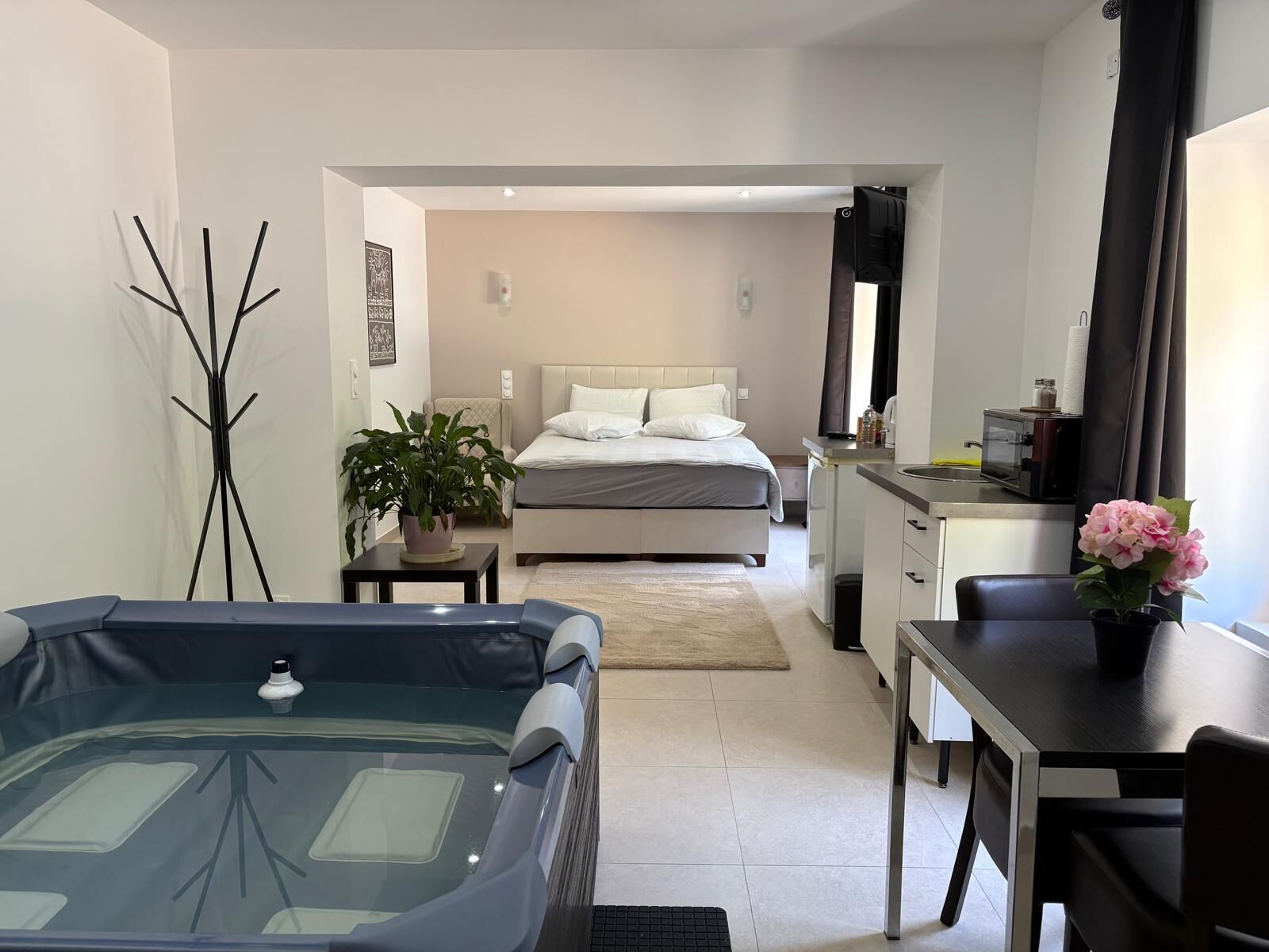 Luxury Double Room, Hot Tub, Hill View | Premium bedding, memory foam beds, desk, laptop workspace