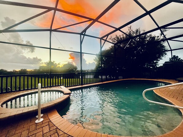 A heated pool