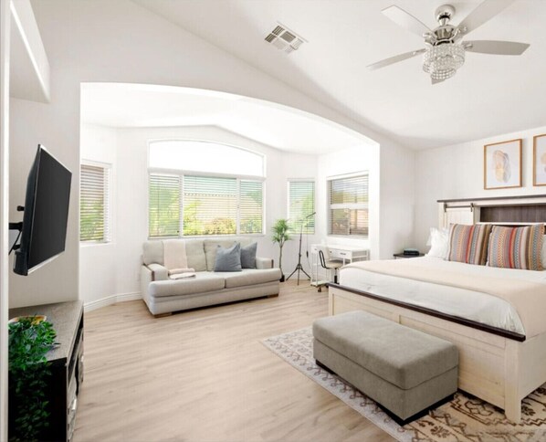 5 bedrooms, iron/ironing board, travel cot, WiFi