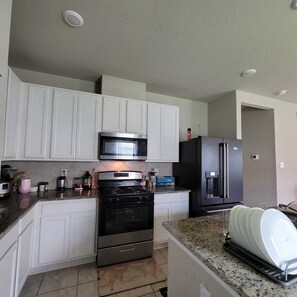 Microwave, oven, stovetop, dishwasher