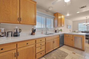 Microwave, oven, stovetop, dishwasher