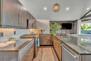 Microwave, oven, stovetop, dishwasher
