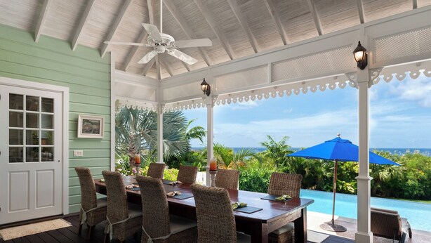 Outdoor dining - Azure Horizon sea view villa (Lower Carlton)
