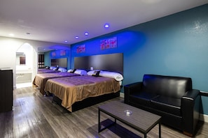 Standard Room, 2 Queen Beds | Laptop workspace, blackout curtains, iron/ironing board, free WiFi