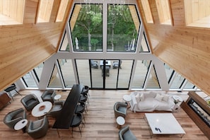Interior - Epic A-Frame Retreat | Rooftop, Theater, Hot Tub + Sauna (Hermann)