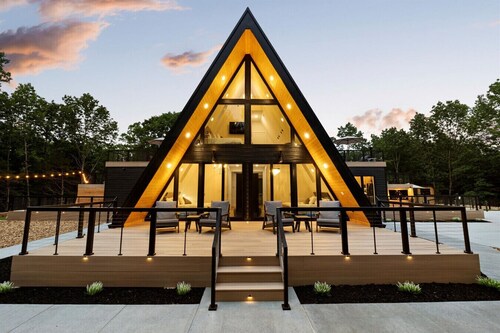 Epic A-Frame Retreat | Rooftop, Theater, Hot Tub + Sauna