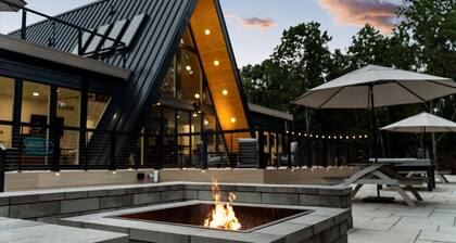 Epic A-Frame Retreat | Rooftop, Theater, Hot Tub + Sauna