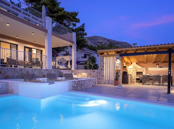 A heated pool