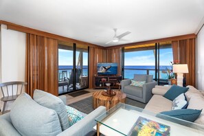 公寓客房, 多張床 (Keauhou Surf & Racquet Club#4-204) | 起居區