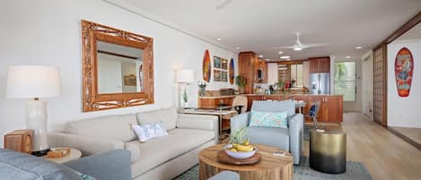 公寓客房, 多張床 (Keauhou Kona Surf & Racquet Club#4-20) | 起居區