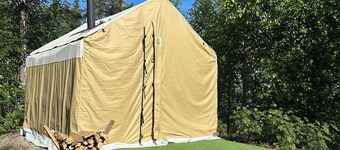 Talkeetna Hot Tents with Denali view.
