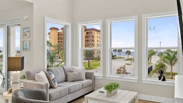 Smart TV, video games, DVD player, foosball